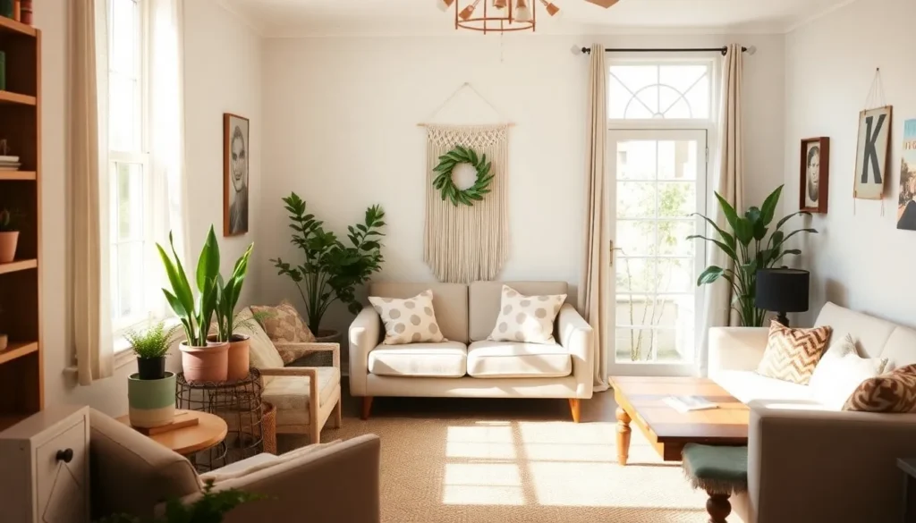 cozy living room with handmade decor showing the benefits of DIY home decor