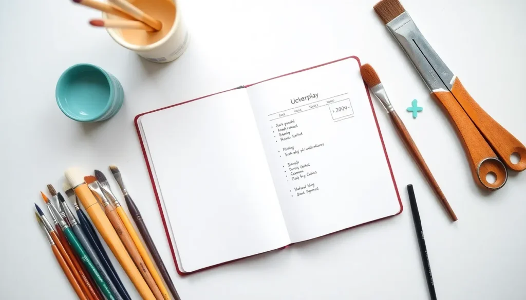 Organized workspace showing how to plan diy home project weekend efficiently