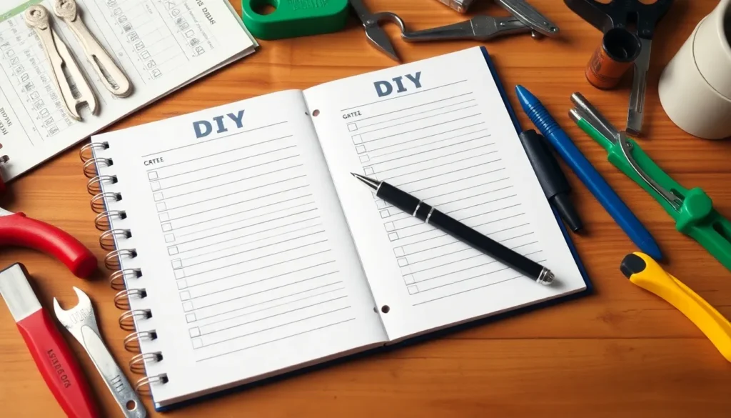 Checklist planner to organize tasks and plan diy home project weekend effectively