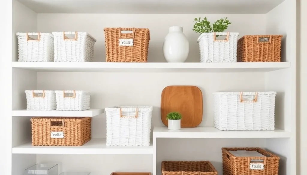 Organized shelves illustrating the benefits of daily cleaning habits for a tidy home