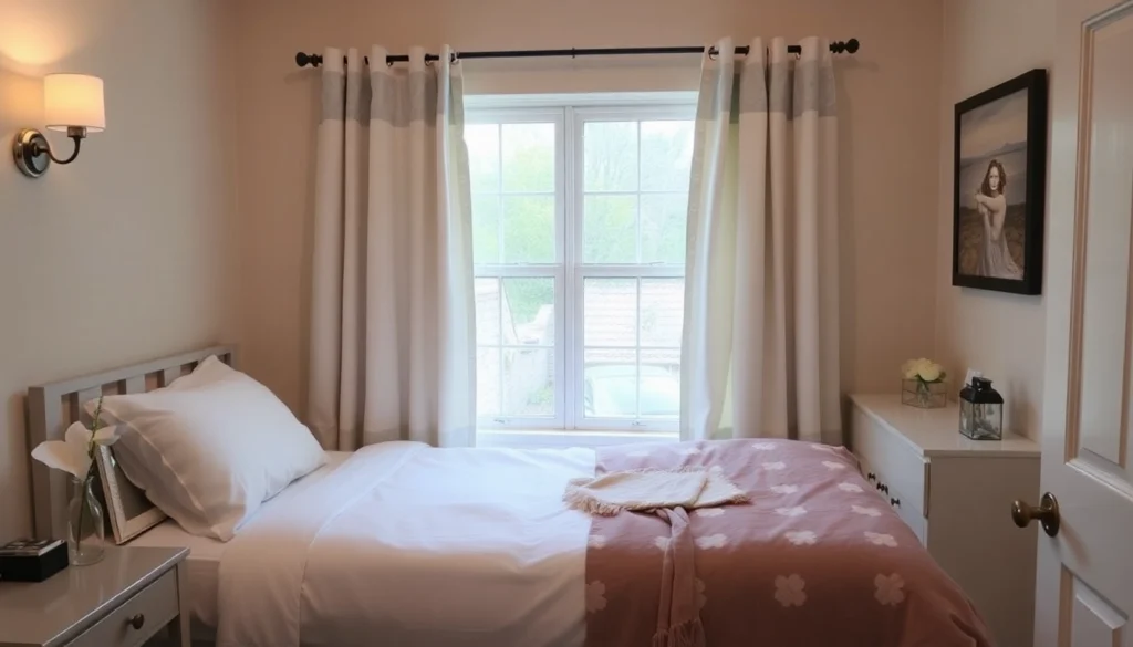 Affordable home decor updates showing budget home decorating tips in a styled bedroom