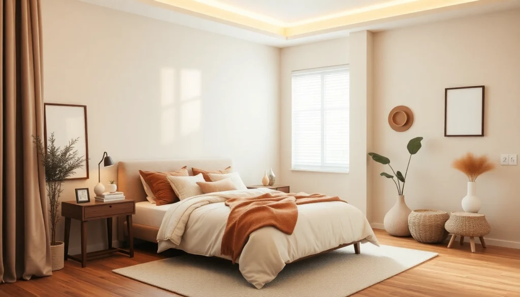 cozy bedroom ideas using soft pastel colors and warm lighting